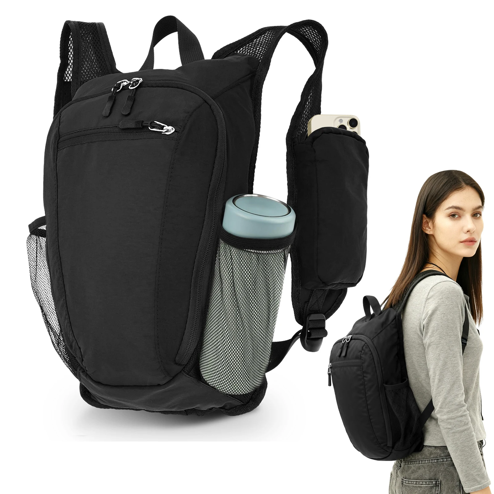 حقيبة ظهر صغيرة للتنزه سعة 10  - مراجعة Foldable Backpack Small وسعره